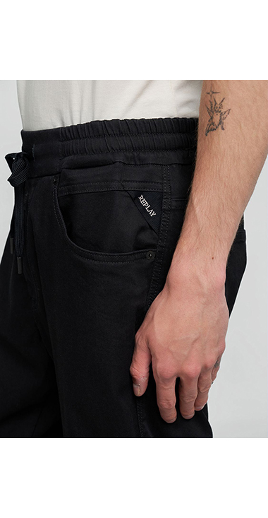 リラックステーパードLANNY Touch denim 詳細画像 ブラック 6